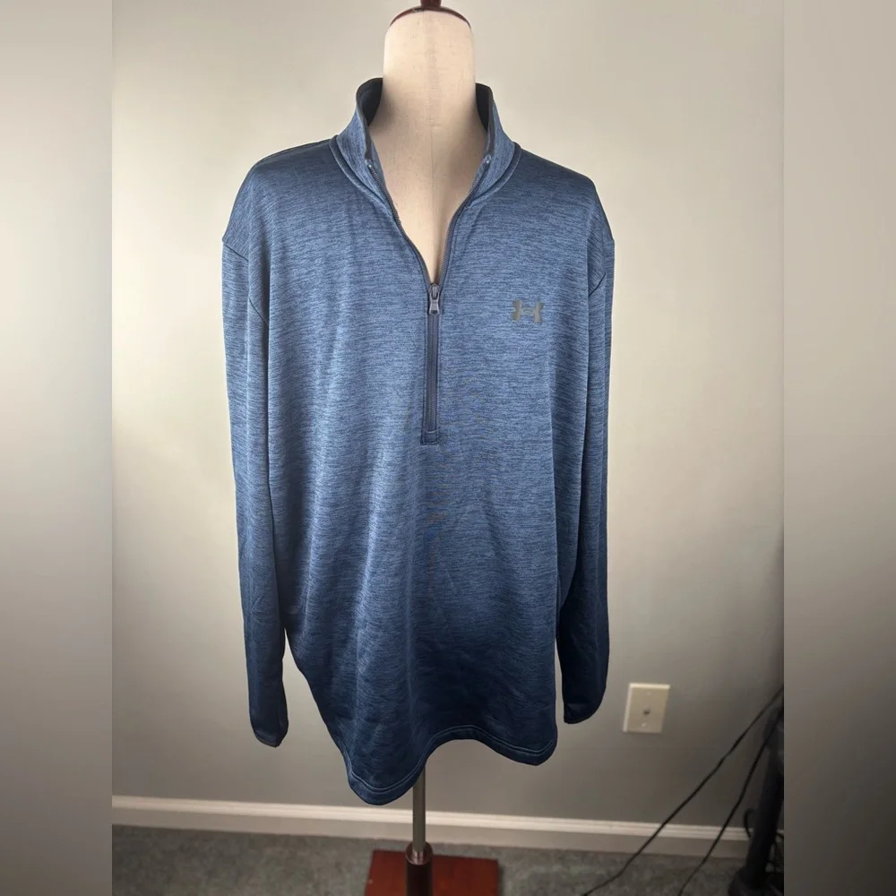 Under Armour Men's Fleece Half Zip Pullover Blue 1357145 Size 2XL